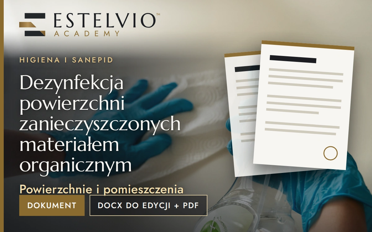 Dezynfekcja powierzchni zanieczyszczonych materiałem organicznym