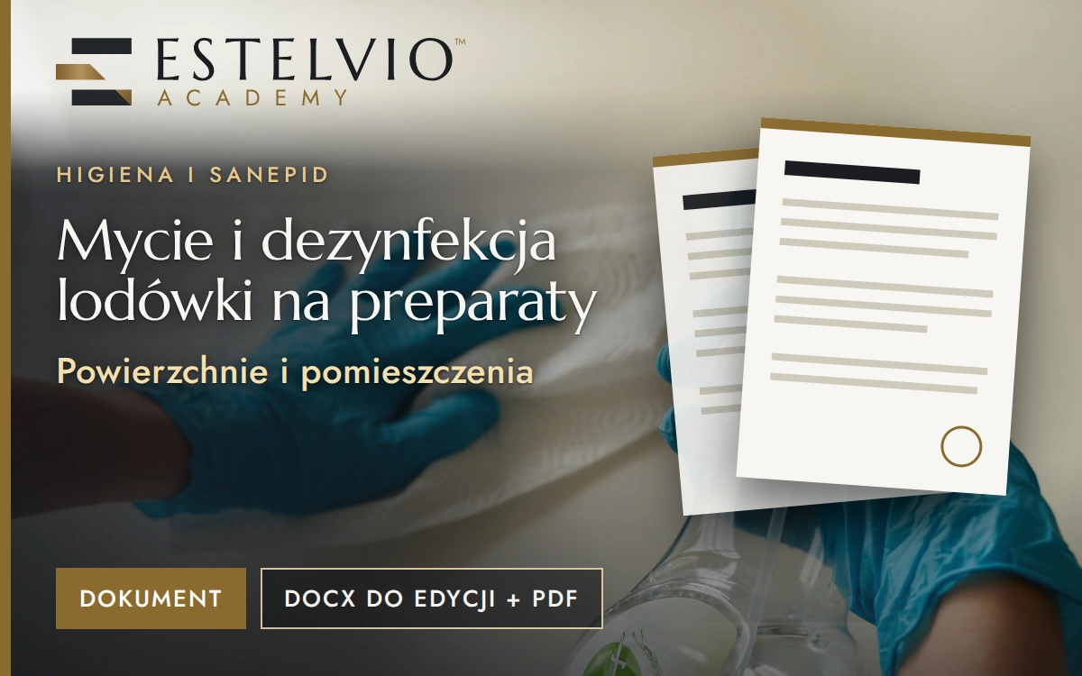 Mycie i dezynfekcja lodówki na preparaty