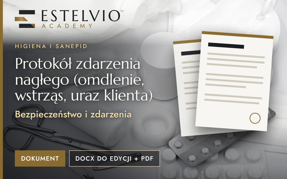 Protokół zdarzenia nagłego (omdlenie, wstrząs, uraz klienta)