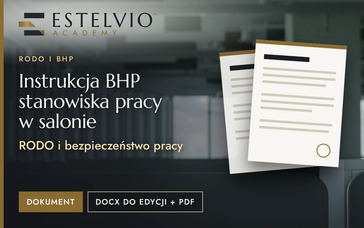 Instrukcja BHP stanowiska pracy w salonie