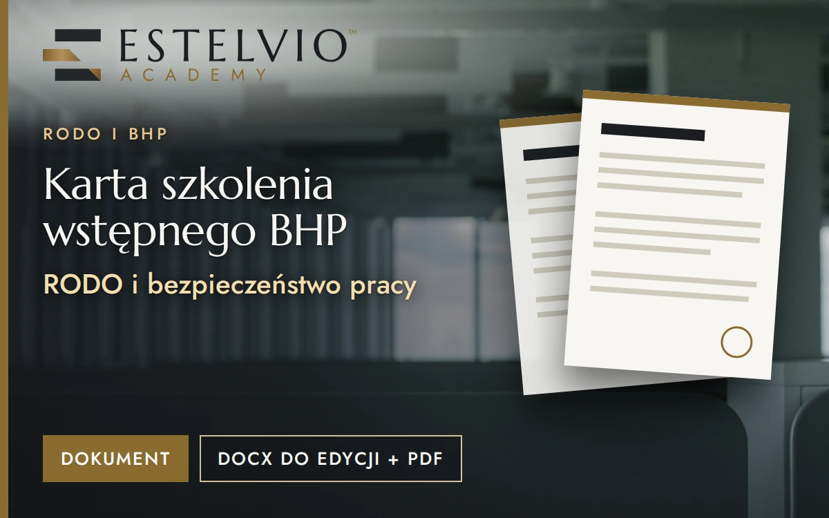 Karta szkolenia wstępnego BHP