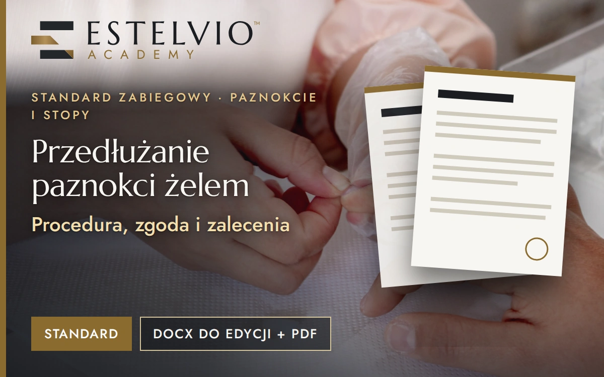 Standard zabiegu: Przedłużanie paznokci żelem