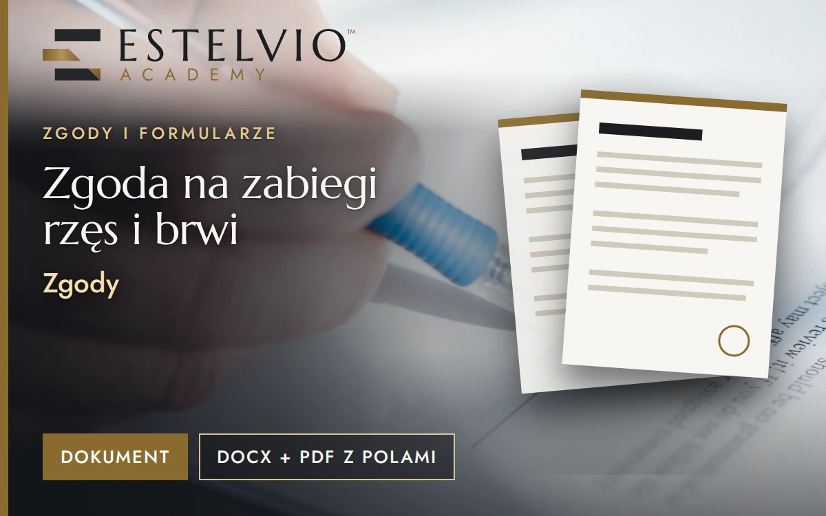 Zgoda na zabiegi rzęs i brwi