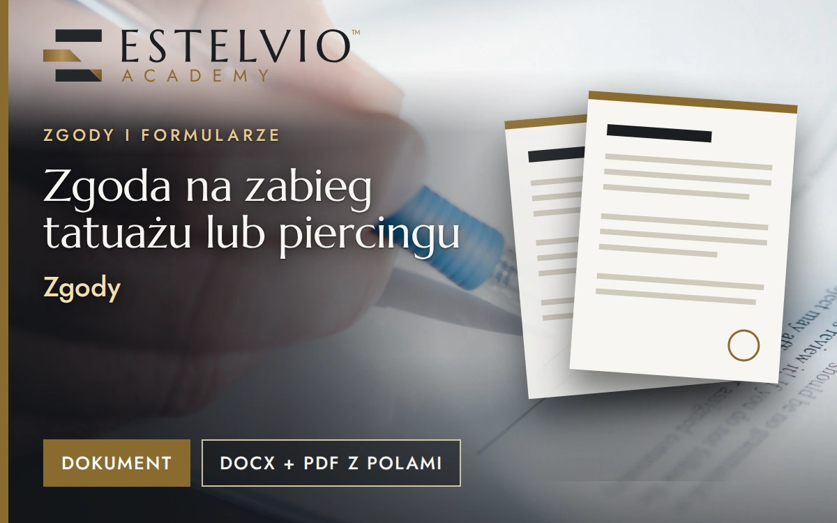 Zgoda na zabieg tatuażu lub piercingu